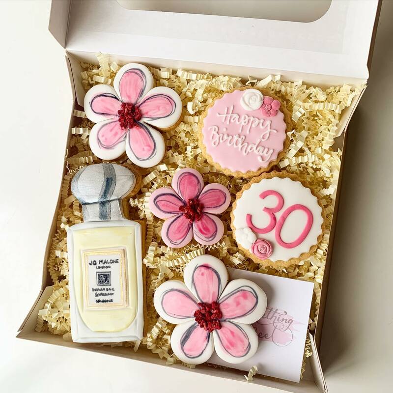 Cute floral & prefume themed biscuits